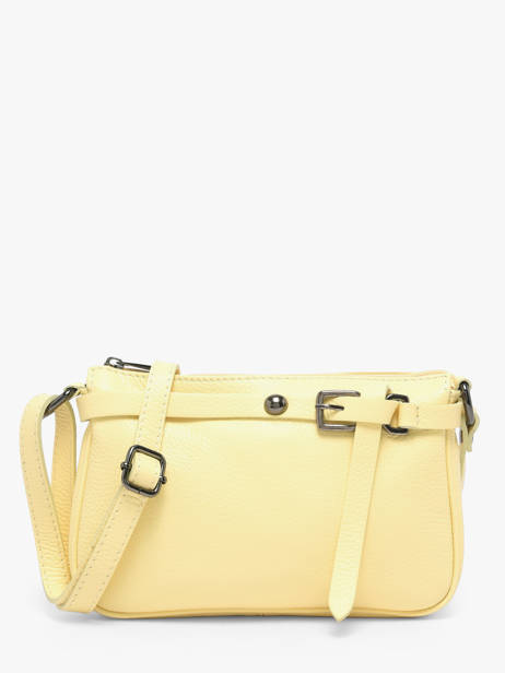 Cross Body Tas Caviar Leder Milano Geel caviar G1421N